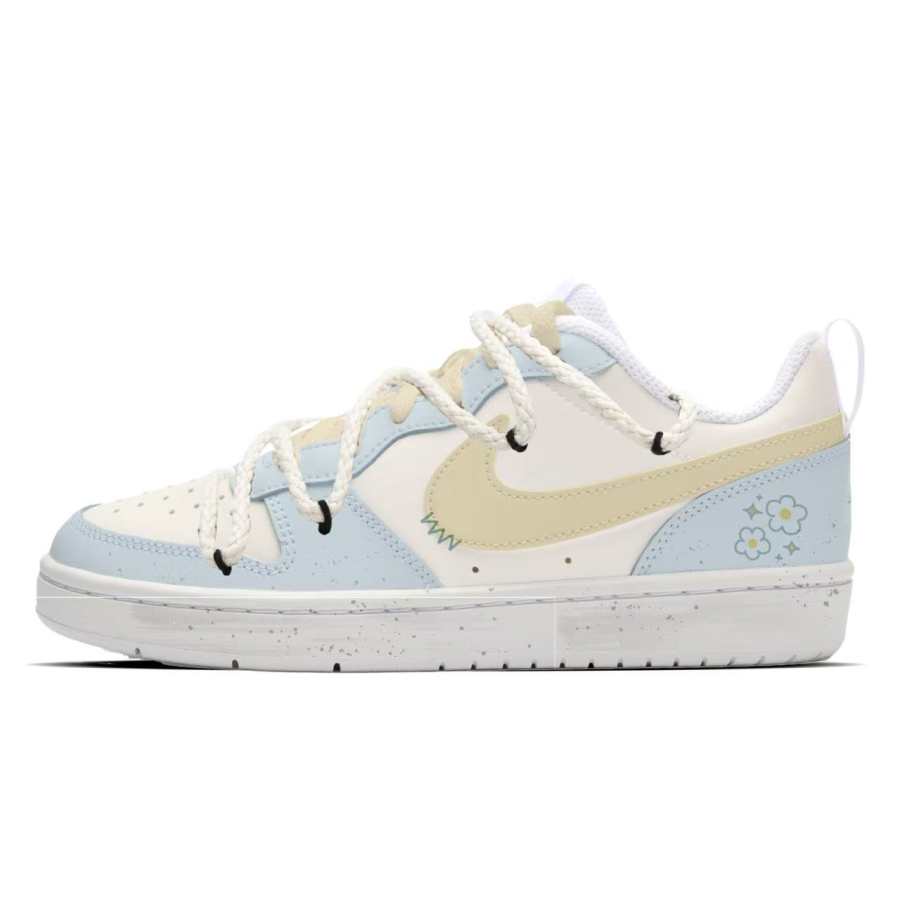 Nike Nike Court Borough Sunflower Synthetic Leather Slip Resistant Cushioning Abrasion Resistant