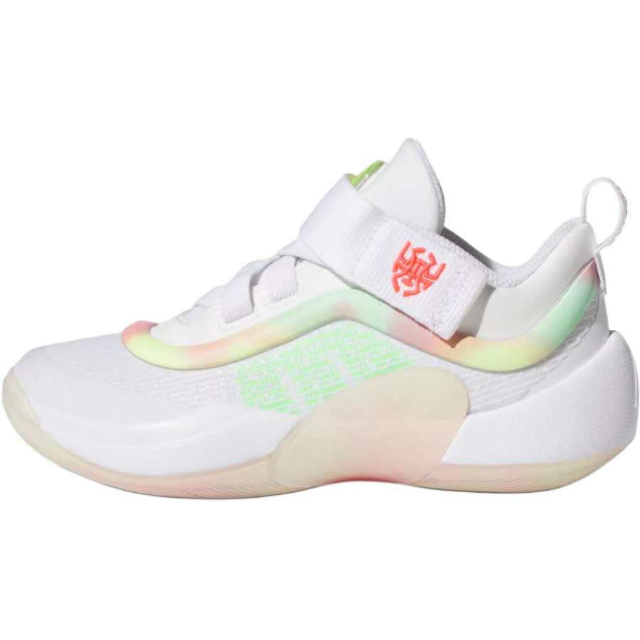Adidas Haribo x Adidas Slip Resistant Abrasion Resistant Low top Children's Basketball Shoes White Green Kids'