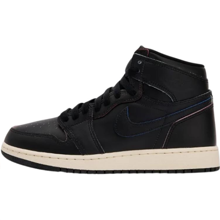 Jordan Jordan 1 High top Basketball Shoes Black Unisex