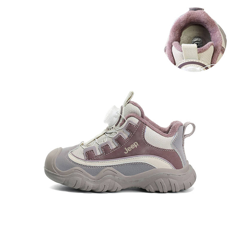 Jeep Synthetic Leather Fleece Lined Thermal, Slip Resistant, Abrasion Resistant High top Kids Lifestyle Shoes
