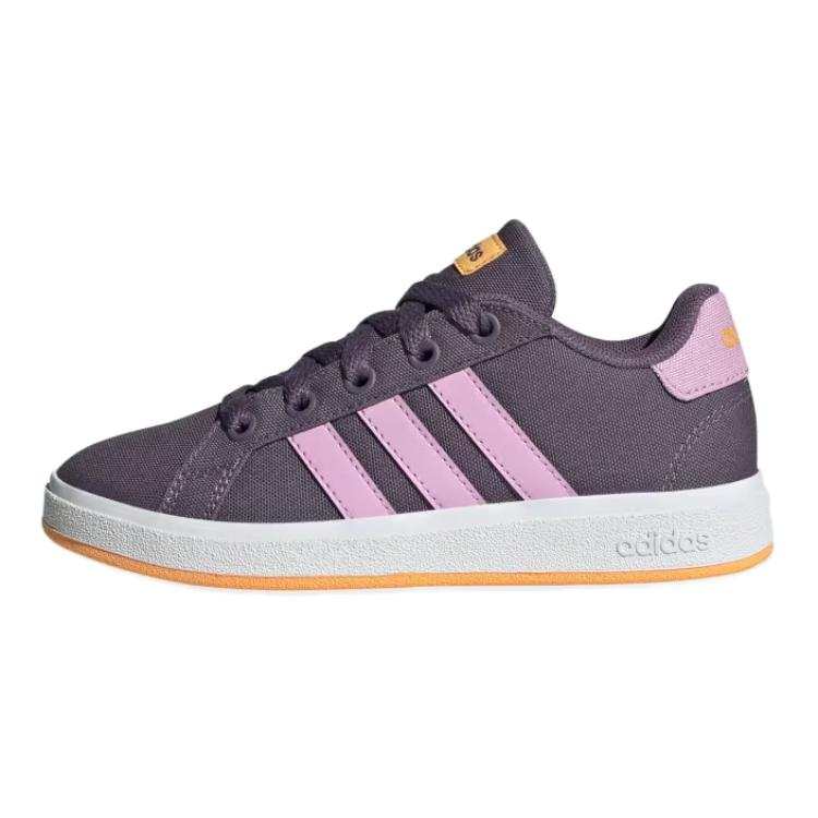 Adidas Adidas GRAND COURT 2.0 Canvas Lightweight Abrasion Resistant Low top Kids' Skateboarding Shoes Purple Pink Orange Kids'