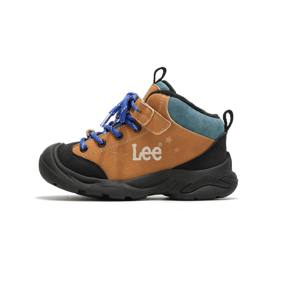 LEE KIDS Thermal Fleece Lined Lining Vintage Comfortable Casual Campus Students Convenient Hook and Loop High top