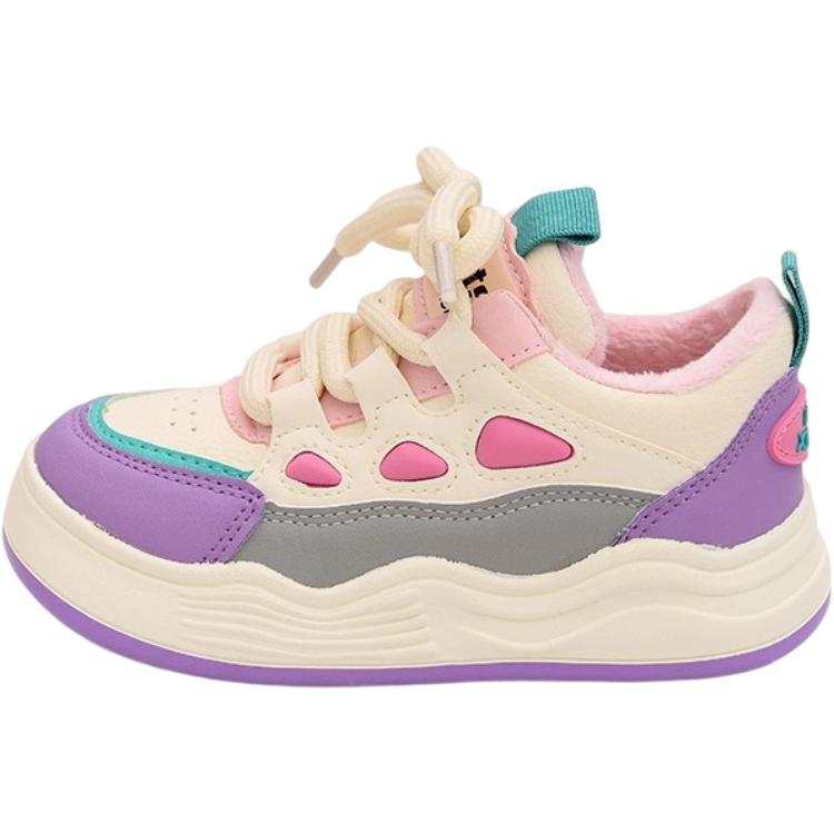 BODING BODING Kids' Skateboarding Shoes Beige Purple Kids'