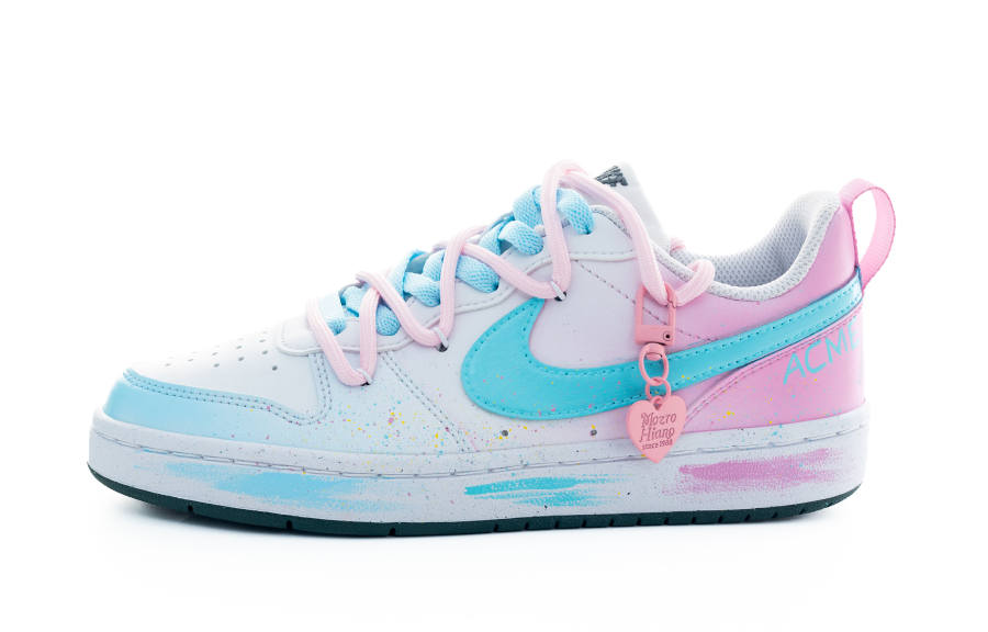 Nike Nike Court Borough Strawberry Milkshake Synthetic Leather Slip Resistant Abrasion Resistant Low top