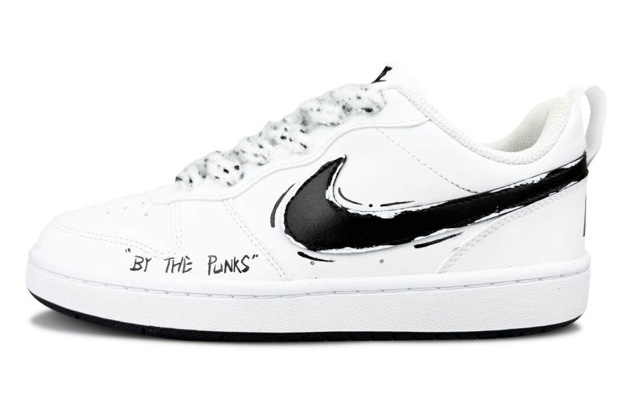 Nike Nike Court Borough Old Manga Collection Synthetic Leather Abrasion Resistant Low top Skateboard Shoes White Kids'