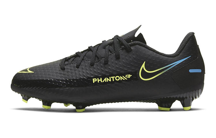 Nike Nike Phantom GT JR Academy Slip Resistant Cushioning Abrasion Resistant Low top Kids' Soccer Shoes Black Green Kids'