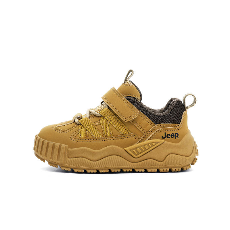 Jeep Synthetic Leather Anti Kick Abrasion Resistant Lightweight Cushioning Low top Outdoor Shoes Kids'