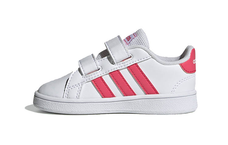 Adidas Neo GRAND COURT Low top Skateboard Shoes White Pink Infant And Toddler