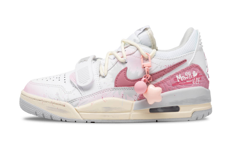 Jordan Jordan Legacy 312 Low Slip Resistant Cushioning Low top Children's Basketball Shoes Pink Teenagers
