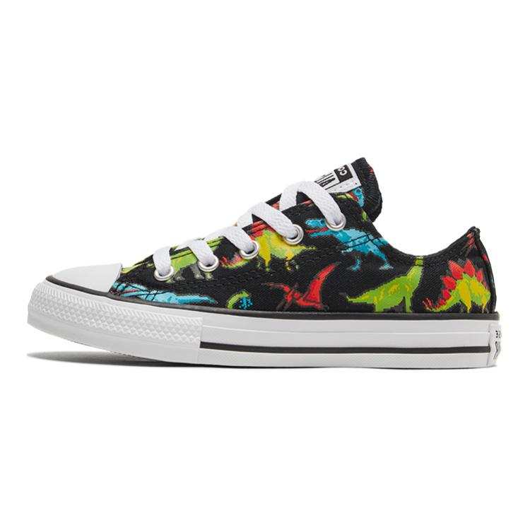 Converse Chuck Taylor All Star Low top Kids Canvas Shoes Black Multicolor Teenagers