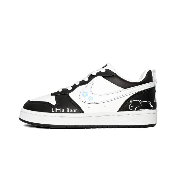 Nike Nike Court Borough Little Flower Bear Synthetic Leather Slip Resistant Abrasion Resistant