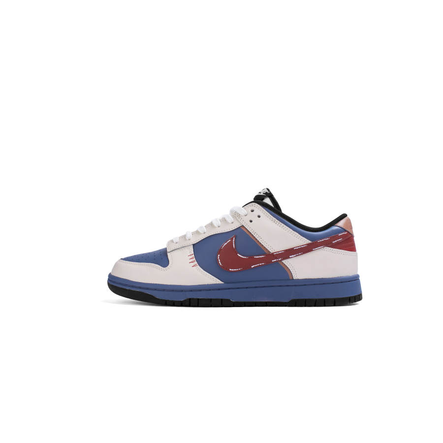 Nike Nike Dunk Deer Sleep Forest Leather Slip Resistant Lightweight Cushioning Low top Kids' Skateboarding Shoes Blue