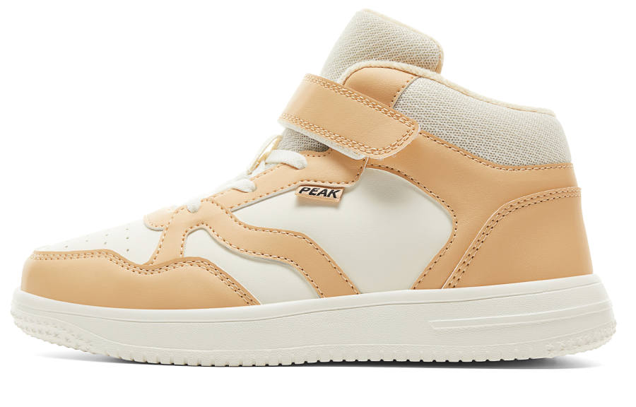 PEAK Comfortable Fleece Lined Soft Slip Resistant Thermal Balance Kids' Skateboarding Shoes Ecru Coffee Kids'