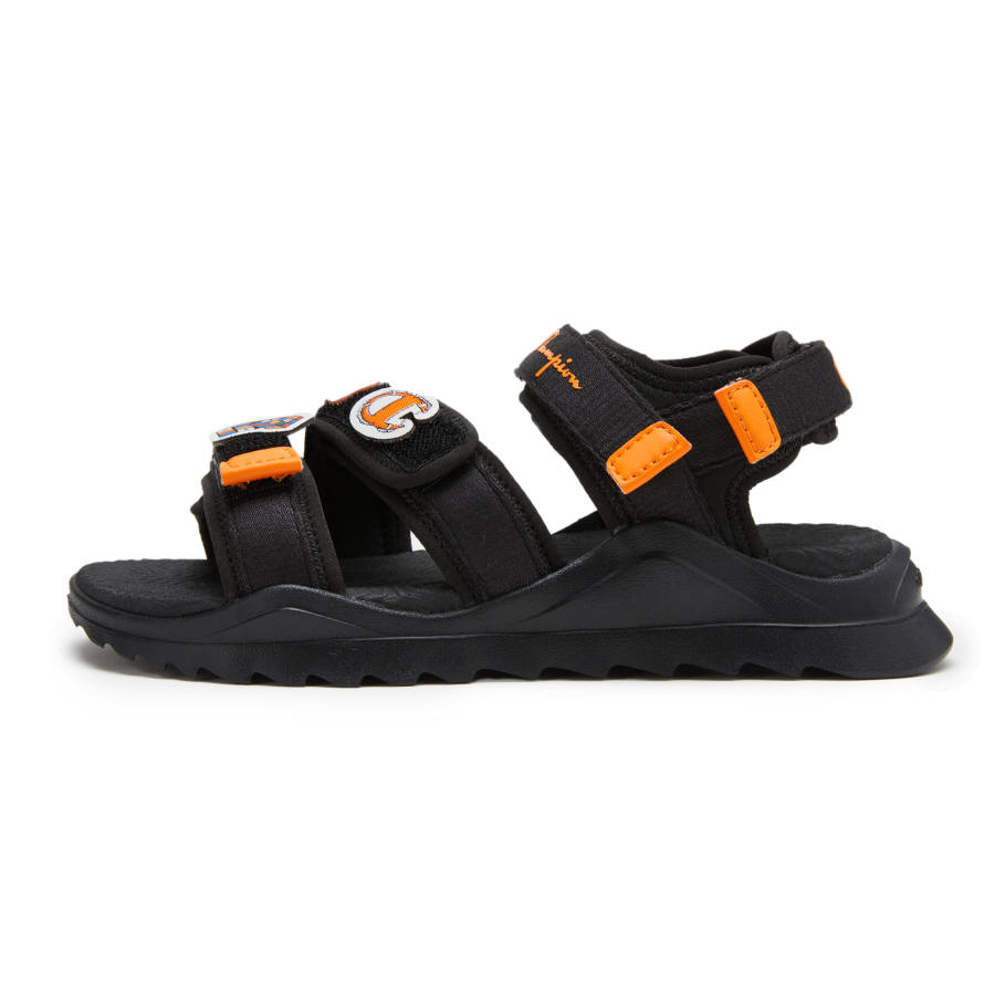 Champion Kids Slip Resistant Abrasion Resistant Slip Resistant Abrasion Resistant Children's Sandals Black Teenagers