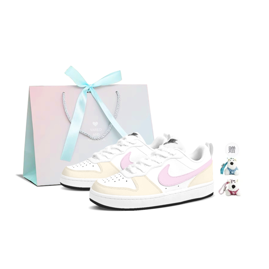 Nike Nike Court Borough Low top Kids' Skateboarding Shoes Custard Powder Teenagers