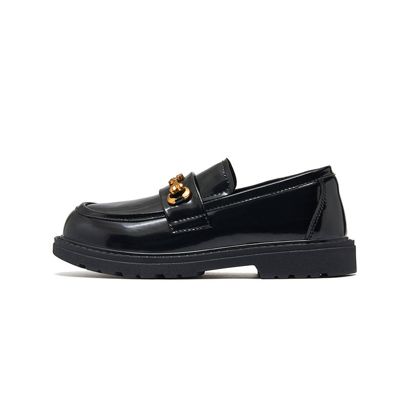 Teenie Weenie Kids' Leather Shoes Black Children Aged 3 7 Years Old