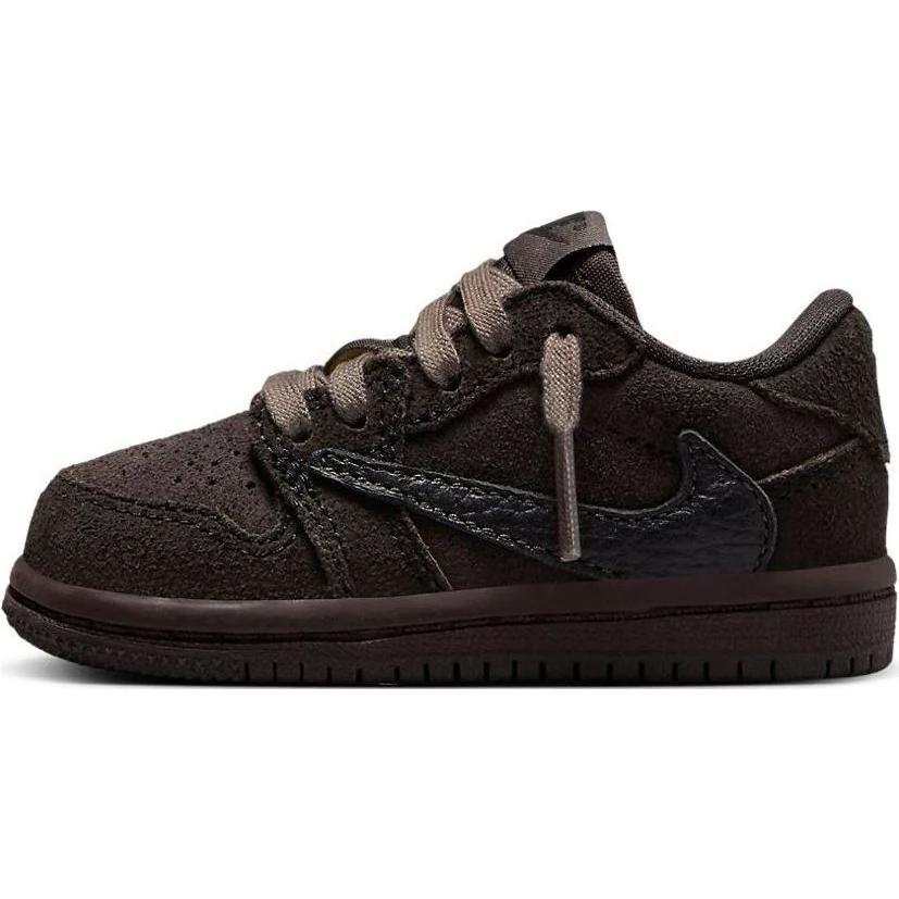 Jordan Travis Scott x Jordan 1 Low top Toddler Shoes Dark Brown Infant And Toddler