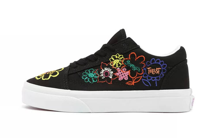 Vans Old Skool Canvas Abrasion Resistant Lightweight Wear resistant And Lightweight Low top Kids' Skateboarding Shoes