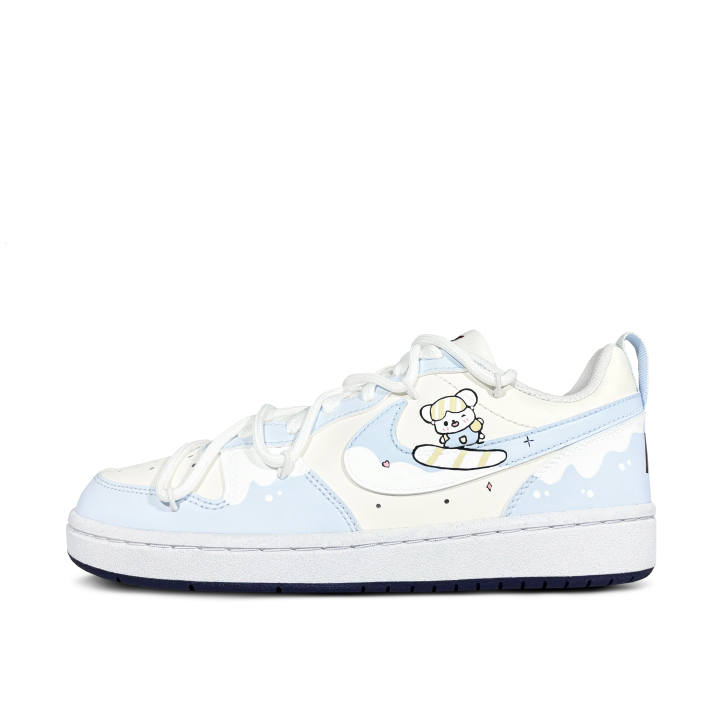 Nike Nike Court Borough Synthetic Leather Anti Kick Cushioning Abrasion Resistant Slip Resistant
