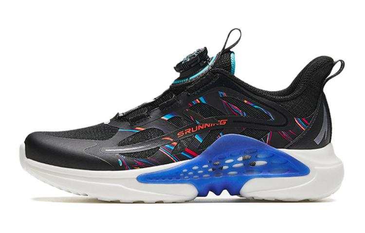 Antakids Fabric Knob Cushioning, Wear Resistant Low top Running Shoes Black Blue Teenagers
