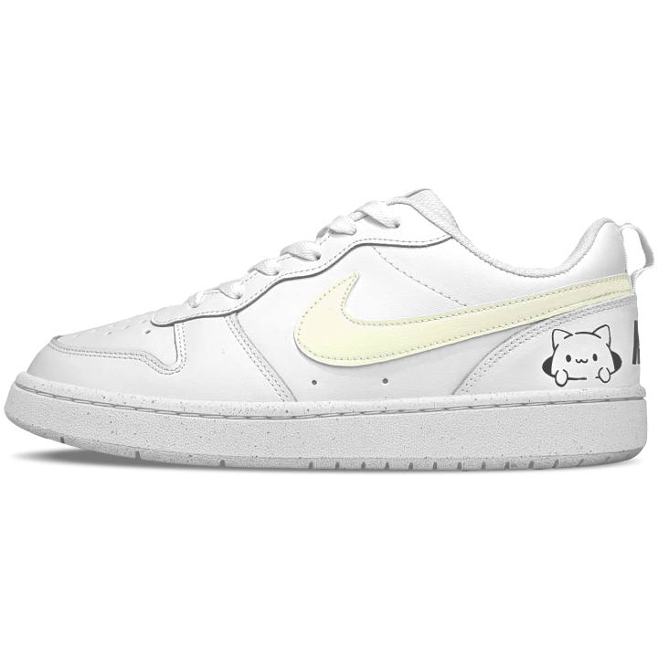 Nike Nike Court Borough White Leaping Cute Abrasion Resistant Lightweight Cushioning