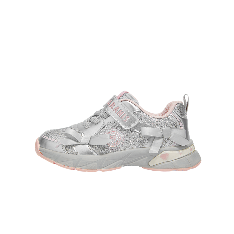 TARANIS Slip Resistant Slip Resistant Kids' Running Shoes Silver/Pink Kids'