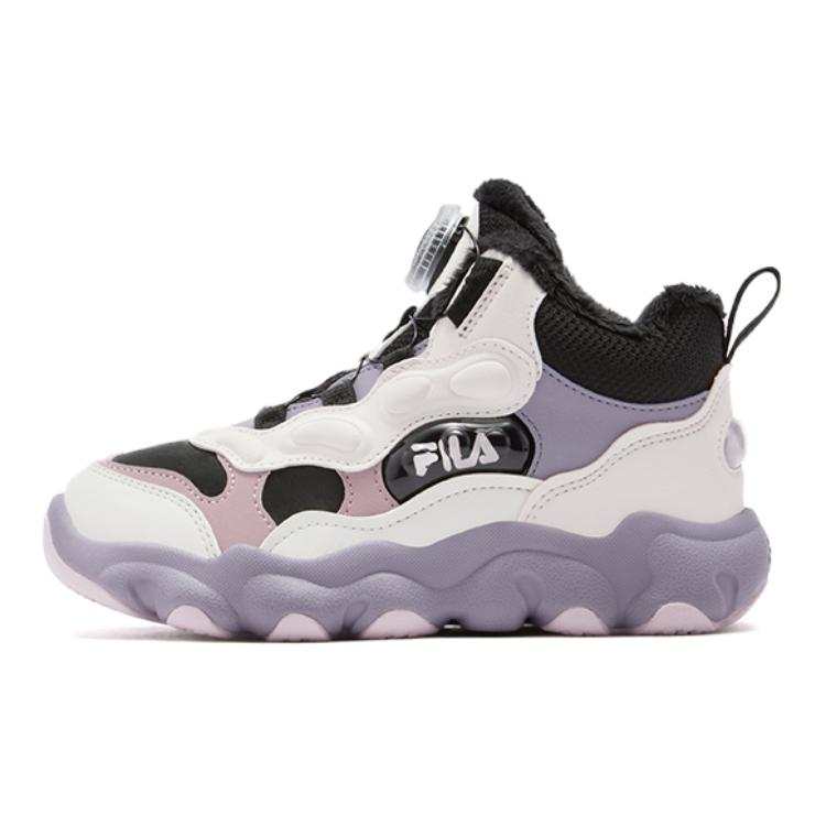 FILA SEASON FSW Synthetic Leather, Textile PEASE 2 BOOTS Fleece Lined Winter Mid top Casual Shoes Kids'