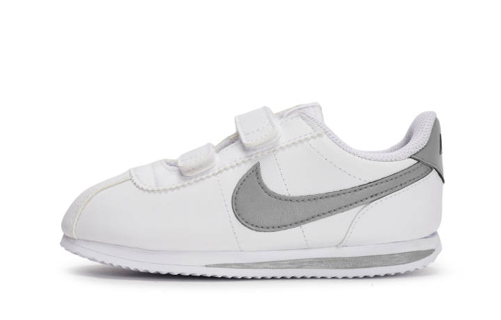 Nike Nike Cortez Basic SL Slip Resistant Cushioning Slip Resistant Cushioning Low top Toddler Shoes White Gray