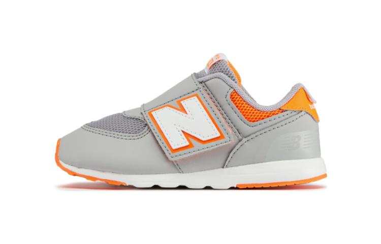 New Balance New Balance NB 574 Cushioning Abrasion Resistant Cushioning, Wear Resistant Low top Toddler Shoes Gray Orange