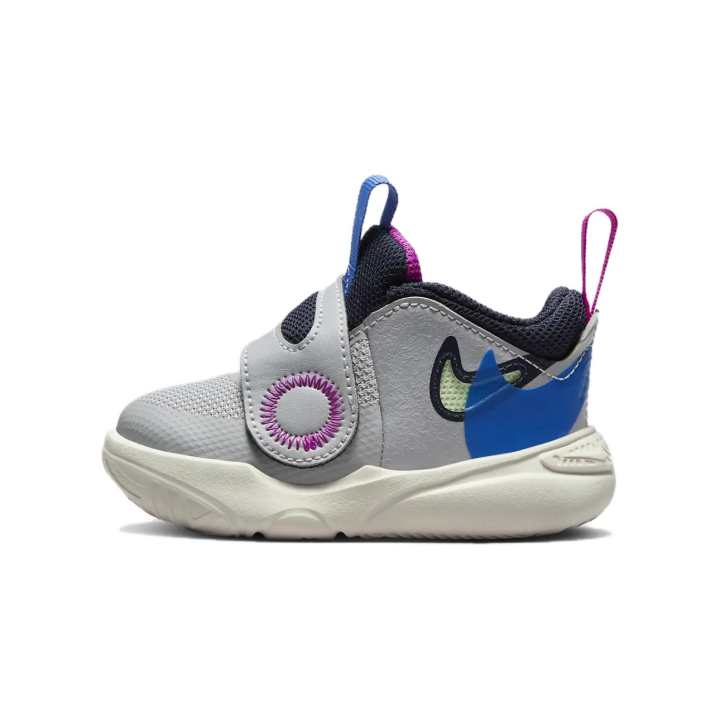 Nike Nike Team Hustle D 11 Abrasion Resistant Support Lightweight Low top Toddler Shoes Gray Black Infant And Toddler