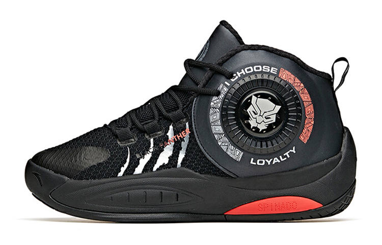 Antakids Wheel Slip Resistant Abrasion Resistant Mid top Basketball Shoes Black Red Teenagers