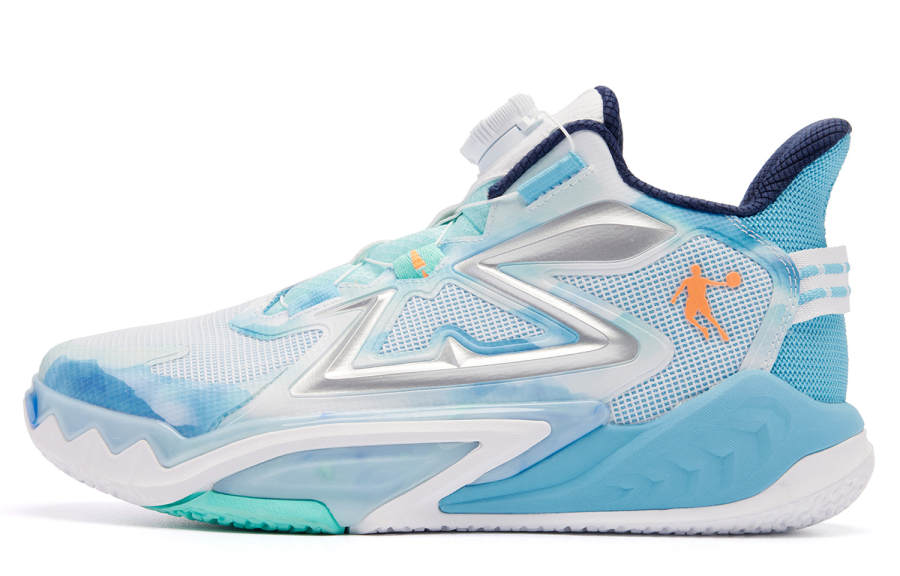 QIAODAN Low top Basketball Shoes Blue Teenagers