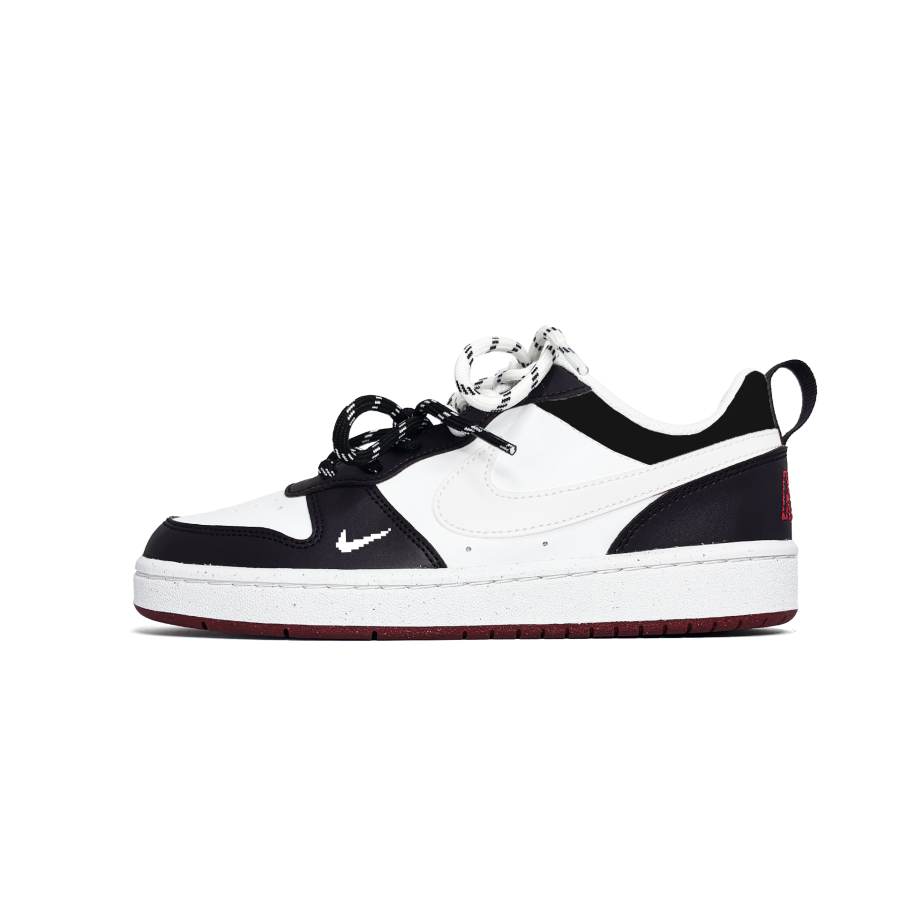 Nike Nike Court Borough SE Ink Drop Abrasion Resistant Slip Resistant Low top Skateboard Shoes Black White Teenagers