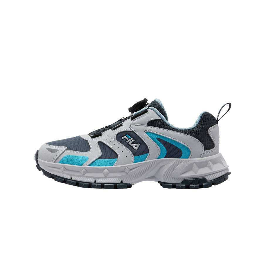 FILA KIDS PERFORMANCE FPH Synthetic Leather, Textile Low top Outdoor Shoes Marine Style Tempest Blue/Day Stone Gray