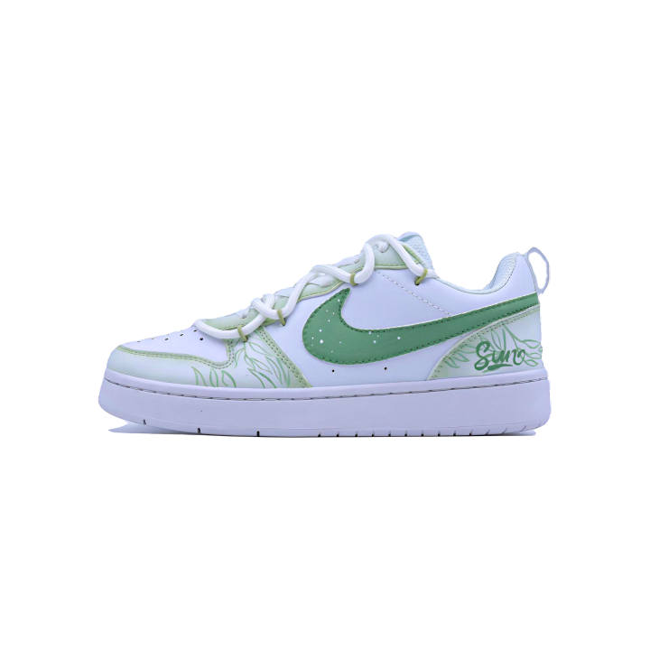 Nike Nike Court Borough Candy Series, Green Grape Smoothie Leather Slip Resistant Abrasion Resistant Low top