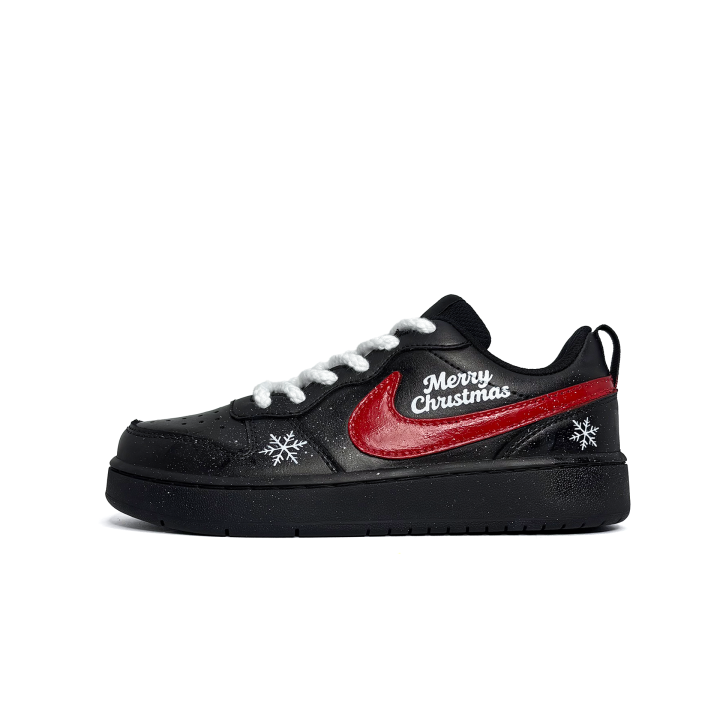 Nike Nike Court Borough Snowflake Multicolor Leather Slip Resistant Abrasion Resistant Slip Resistant Abrasion Resistant