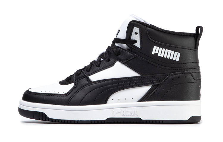 PUMA Rebound Joy Casual Abrasion Resistant High top Skateboard Shoes Black Teenagers