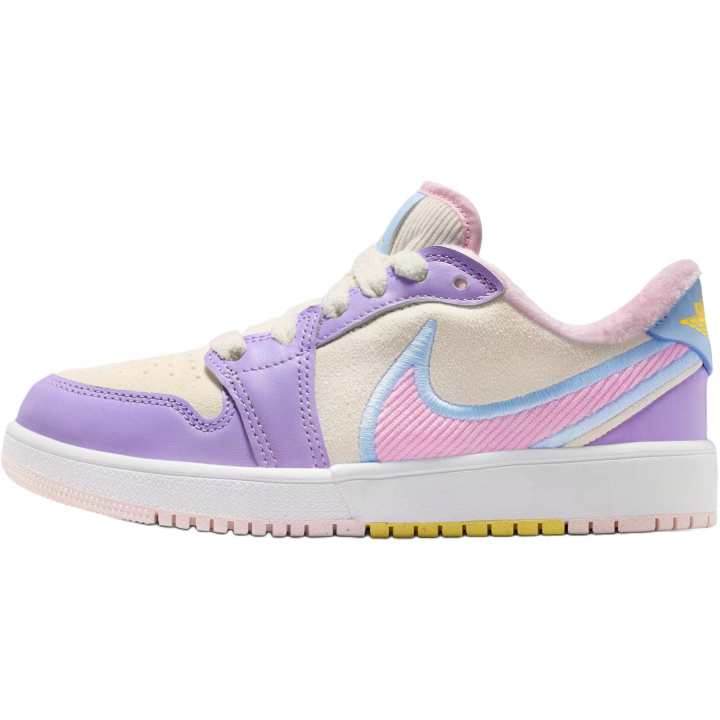 Jordan Jordan 1 Low top Casual Shoes Beige Purple Pink Unisex