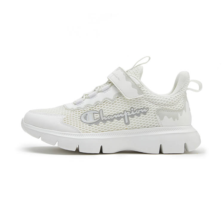 Champion Kids Synthetic Leather, Textile Cushioning Low top Running Shoes White Kids'