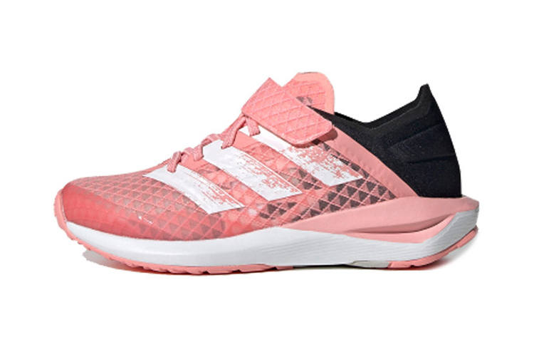 Adidas Adidas Rapidafaito Lightweight And Breathable Low top Kids' Running Shoes Black Pink Children Aged 3 7 Years Old
