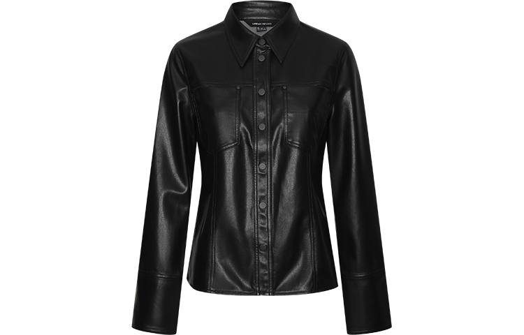 URBAN REVIVO Shirts Women's Black Lapel Moderate