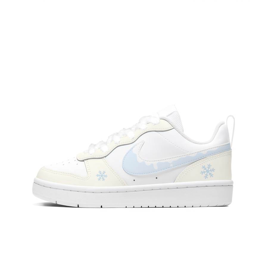 Nike Nike Court Borough Ice Blue Snow Order Slip Resistant Abrasion Resistant Low top Kids' Skateboarding Shoes