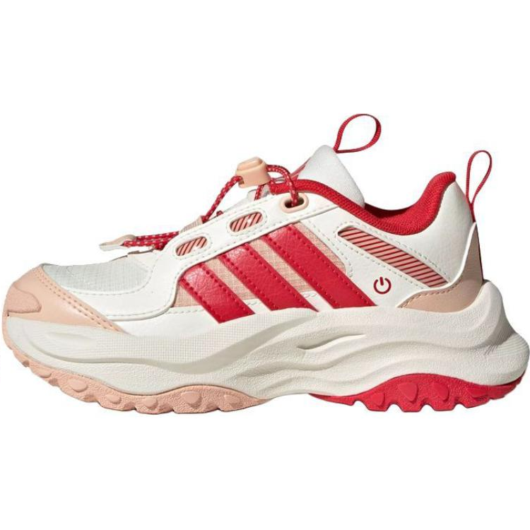 Adidas Adidas Maxxwavy Slip Resistant Abrasion Resistant Low top Kids' Running Shoes White Red Kids'