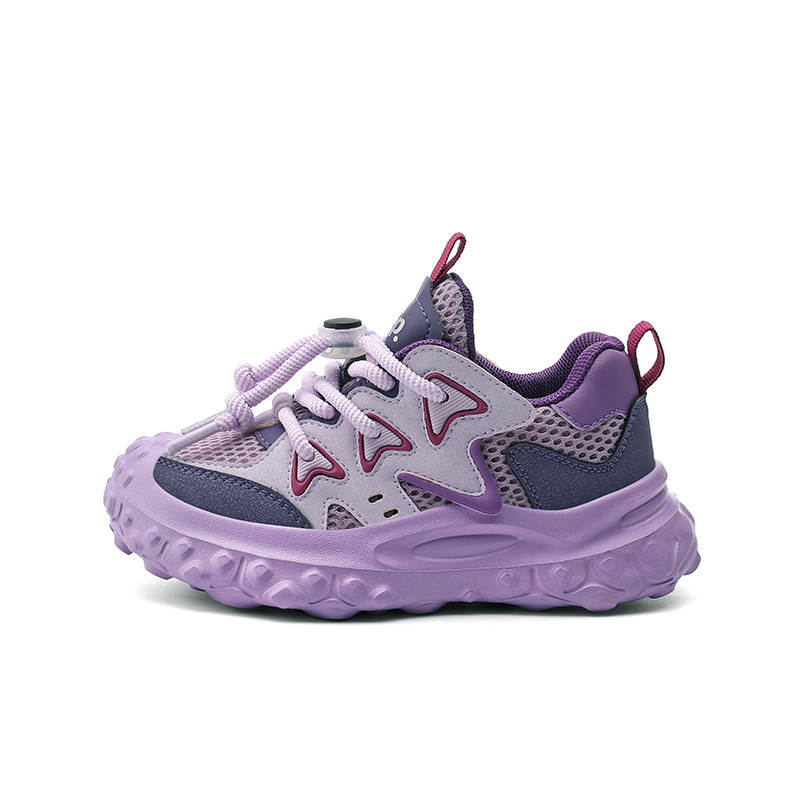 Jeep Synthetic Leather Cushioning, Wear Resistant Low top Kids' Running Shoes Purple Kids'