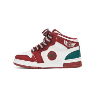 TARANIS Slip Resistant Low top Skateboard Shoes White Red Kids'