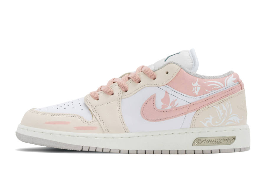 Jordan Jordan Air Jordan 1 Butterfly Loves Flower Slip Resistant Abrasion Resistant Slip Resistant Abrasion Resistant Low top