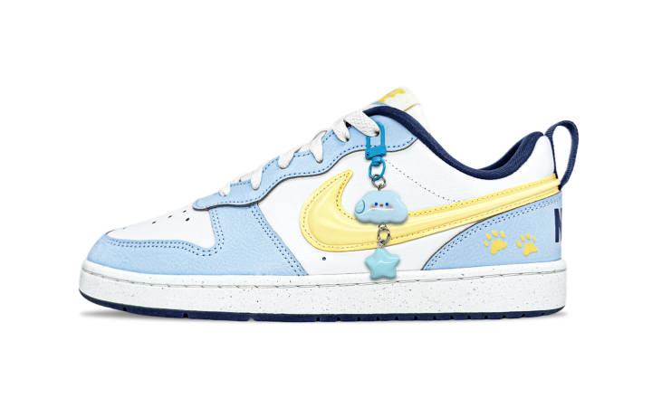 Nike Nike Court Borough Cloud Macaron Synthetic Leather Slip Resistant, Abrasion Resistant, Lightweight Cushioning