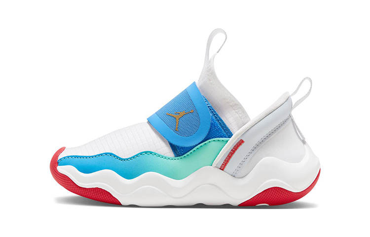 Jordan Jordan 23/7 Cushioning Low top Children's Basketball Shoes White Blue Children Aged 3 7 Years Old