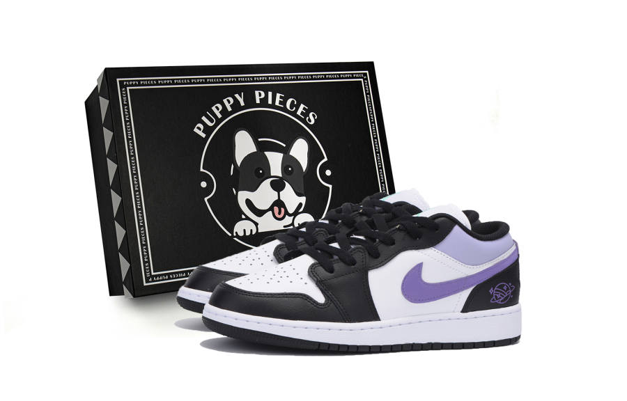 Jordan Jordan Air Jordan 1 Slip Resistant Low top Children's Basketball Shoes Black Teenagers