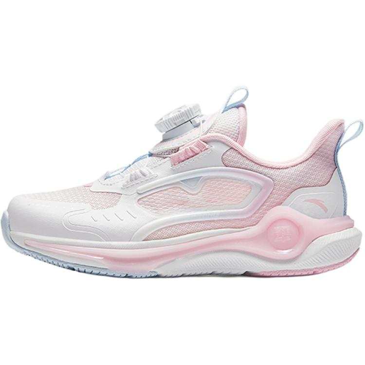 Antakids Lingyun 2.0 Fabric Comfortable Slip Resistant Low top Kids' Running Shoes White Pink